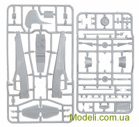 AMODEL 72187 Збірна модель літака: Яковлев Як-12A з лижним шасі