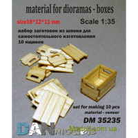 Матеріал для діорам: набір для виготовлення 10 дерев'яних ящиків