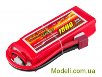 Акумулятор Dinogy Li-Pol 1800mAh 11.1V 3S 30C 24x35x84мм T-Plug