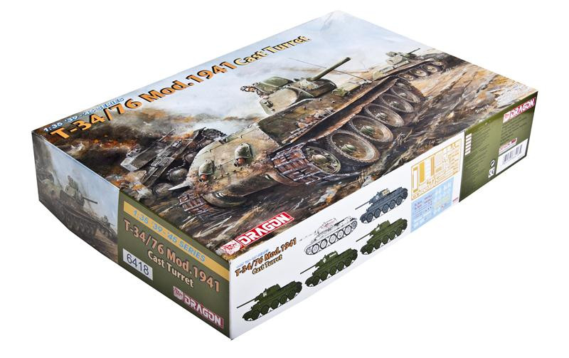 Збірна модель танка T-34/76 Mod.1941 Cast Turret Dragon 6418 Хоббі