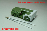 DreamModel USN Carrier Tractor (New Short Version) Including Tow bar, Wheel chock