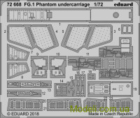 Фототравлення: Шасі для літака FG.1 Phantom (Airfix)