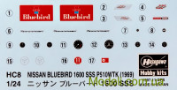 HASEGAWA 21208 Масштабна модель автомобіля Nissan "Blue bird", 1969 р.