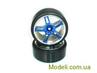 Комплект хромованих дисків 07003PB Blue Chrome Drift Rim & Tire Complete (02228PB+07001) 2шт