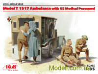Санітарний автомобіль: Модель Т 1917р. з медичним персоналом США