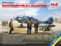 Бомбардувальник Bristol Beaufort Mk.IA з пілотами RAF