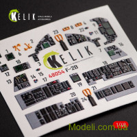 KELIK 48054 Декаль для моделі літака JASDF F-2B (інтер'єр), (Hasegawa)