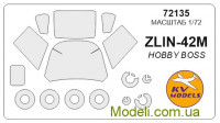 Маска для моделі літака Zlin-42M (Hobby Boss)