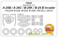 Маска для моделі літака A-26B/A-26C/B-26K/B-26 B Invader + маски для коліс (Italeri, REVELL)