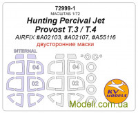 Маска для моделі літака Hunting Percival Jet Provost T.3/T.4 двосторонні маски + маски для коліс (AirFix)
