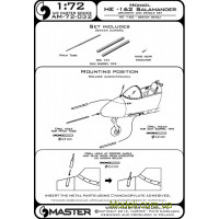 Master Набір озброєння, ПВД і датчик носової стійки для літака He-162
