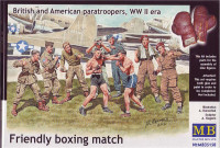 Британські та американські парашутисти / Friendly boxing match. British and American paratroopers