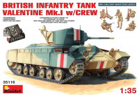 Британський танк Валентайн Мк 1 з командою