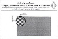 Фототравлення: Сітка (х-подібна, 0,6 мм)