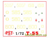 PST 72046 Модель танка для склеювання Т-55 в масштабі 1:72 