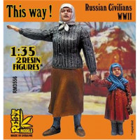 RM3556 This Way! ' WWII Russian civilians, 2 fig 