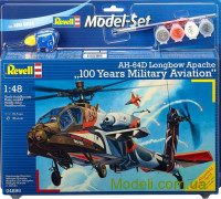 Подарунковий набір з гелікоптером AH-64D Apache "100-Military Aviation"