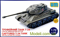 Трофейний танк Т-34 з 88 мм гарматою KwK 36L/36