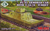 PL-43 броньований вагон з Т-34/76 вежею